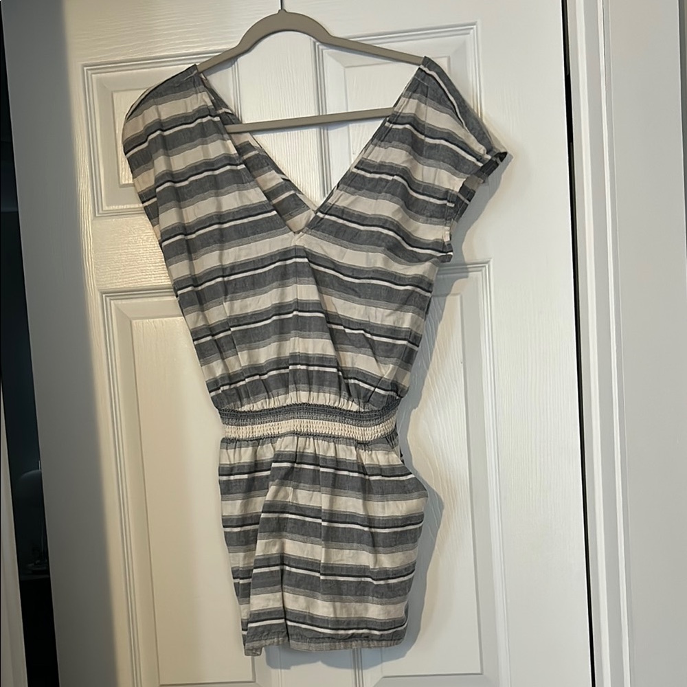 Striped V-Neck Romper
